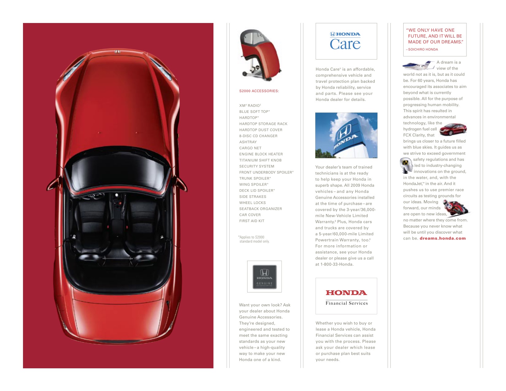 2009 Honda S2000 Brochure Page 14